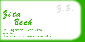 zita bech business card